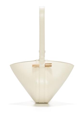 Portofino Dia leather clutch in white 