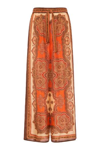 Mahon Relaxed silk pants in tangerine 