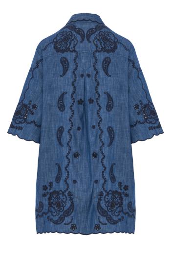 ΦΟΡΕΜΑ ASTER EMBROIDERED DENIM MINI
