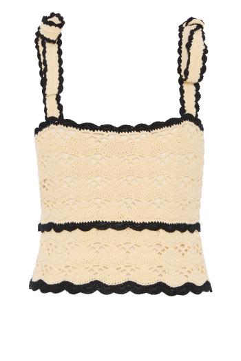 Aster crochet-cotton cami in cream