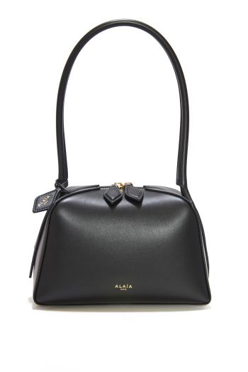  Le Bouledogue leather top handle bag in black
