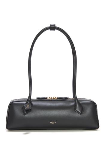 Le Teckel leather top handle bag in black