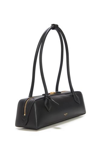Le Teckel leather top handle bag in black