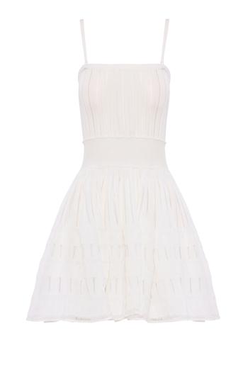 Crinoline mini dress in white