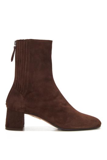 Saint Honoré 50 suede ankle boots in espresso