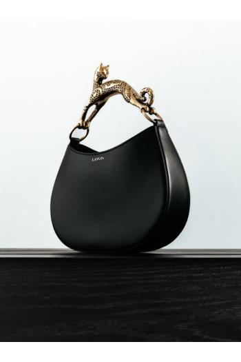 Black Hobo Cat leather top handle bag 