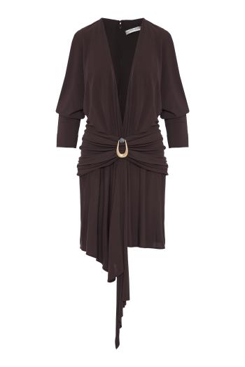 Stone draped mini dress 