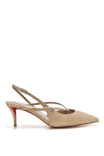 Twistissimo 60 suede pumps in saharienne