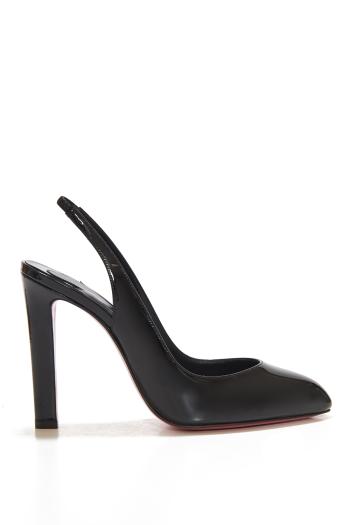 Fannylove 100 patent leather slingback sandals in black