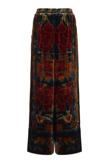 Kanpur silk-blend pants in brick