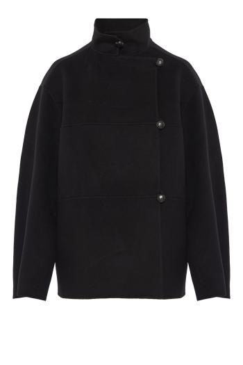 Double-faced wool jacket in black