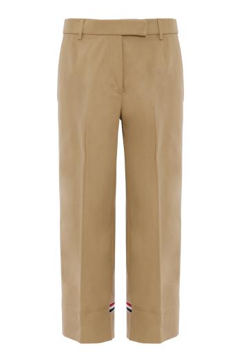Cotton-gabardine pants in khaki 