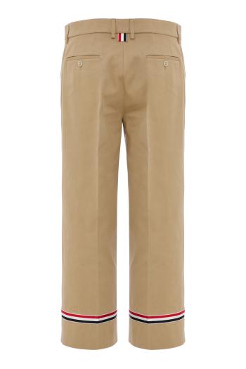 Cotton-gabardine pants in khaki 