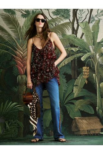 Rooted Grace werregue palm top-handle bag in wine