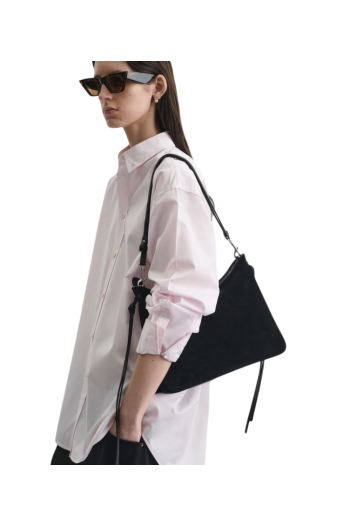 Organic cotton button-collar shirt in pale pink