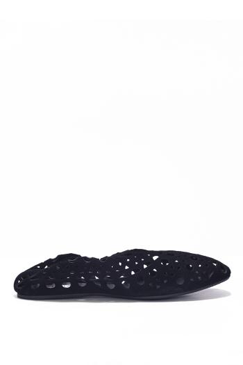 Neo Vienne suede slippers in black 