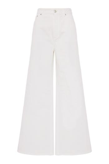 Palazzo denim jeans in white 