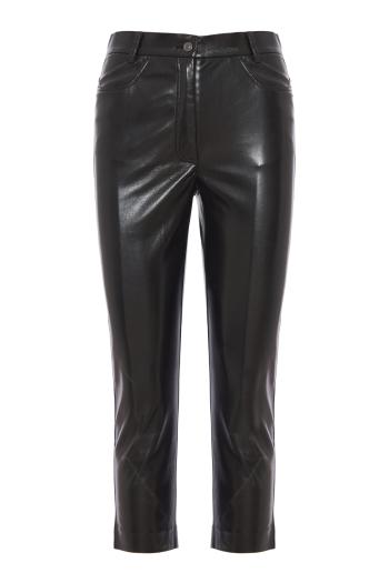 Axelle vegan-leather capri pants in black