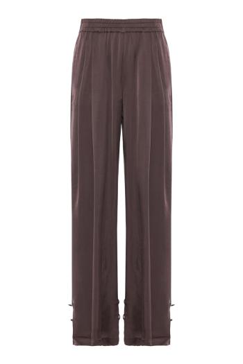 Renee délavé satin maxi pants in rouge noir