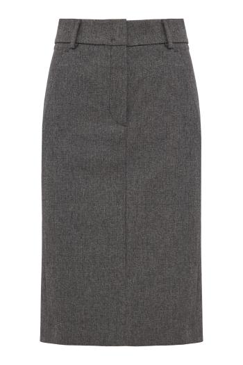Xania melange tailored pencil skirt in grey