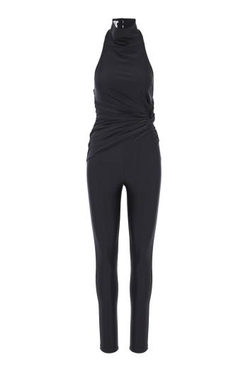 Tatiana halterneck open-back jumpsuit in black