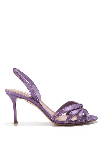 Soulmate Crystal 75 satin sandals in mauve