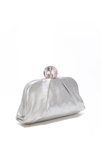Tequila leather mini pouch in silver