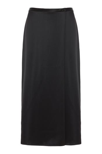 Pacia satin maxi skirt in black