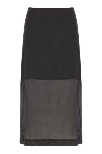 Esta silk organza skirt in black
