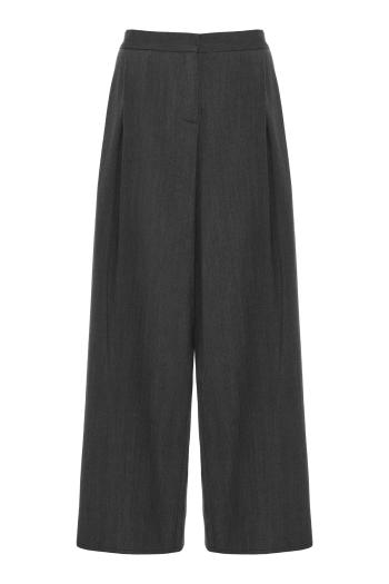 Wool and cashmere pants in charcoal