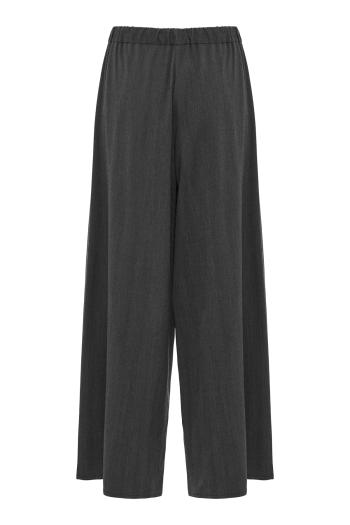 Wool and cashmere pants in charcoal
