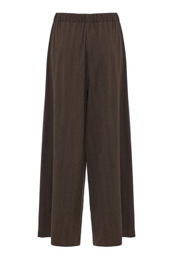 Wool and cashmere pants in dark taupe