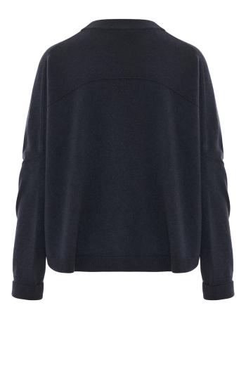 Cashmere crew neck sweater in astrahan