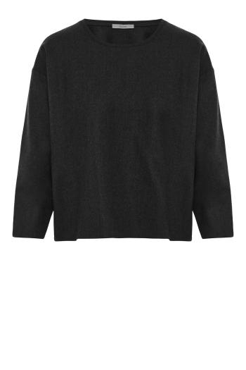 Wool flannel-twill T-shirt in moss