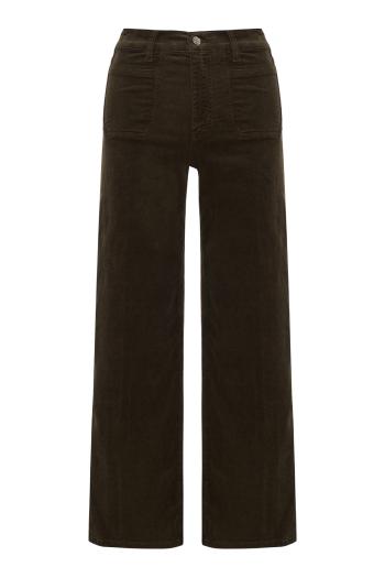 Le Slim Palazzo corduroy pants in military