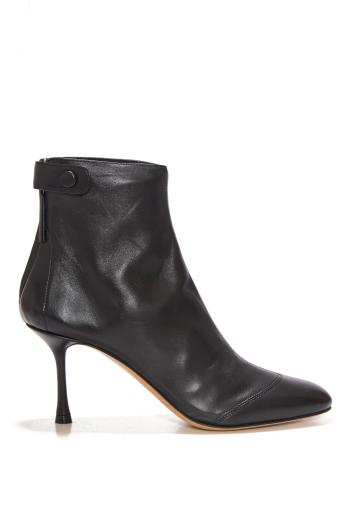 75 nappa leather ankle booties in black