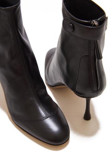 75 nappa leather ankle booties in black