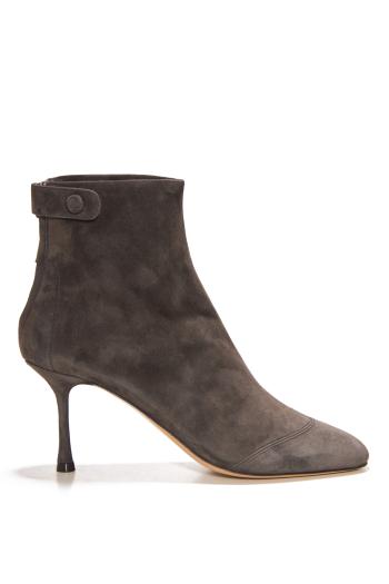 75 suede ankle booties in smoke