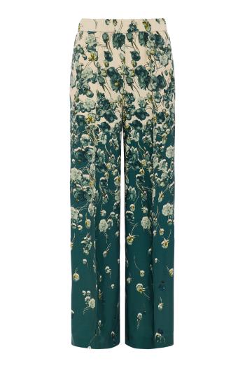 Pontos viscose piped pants in ivory