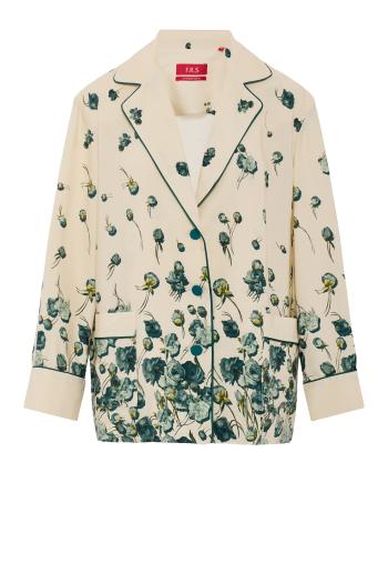 Ida viscose pajama jacket in ivory