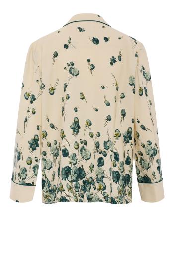 Ida viscose pajama jacket in ivory