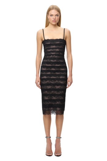 The Dara midi dress in black