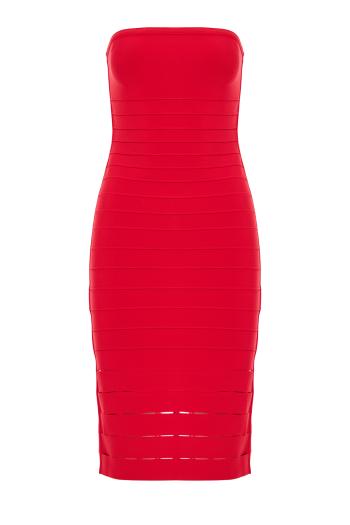 The Cassidy midi dress in chili