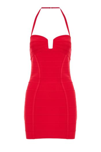 The Holly mini dress in chili