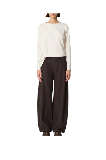 Cotton corduroy pants in cacao
