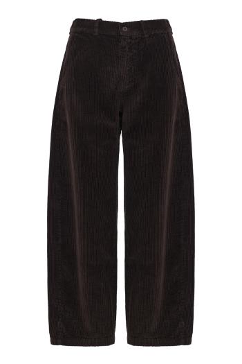 Cotton corduroy pants in cacao