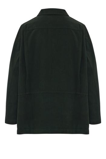 Giulia oversized cotton-twill jacket in kombu