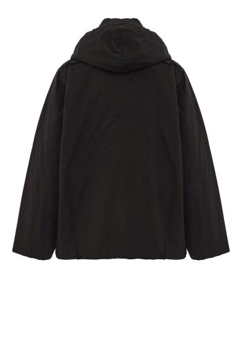 Petra hooded cotton-nylon jacket in cacao