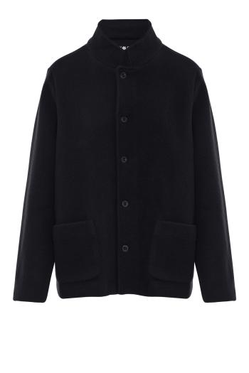 Mirto felted wool jacket in black
