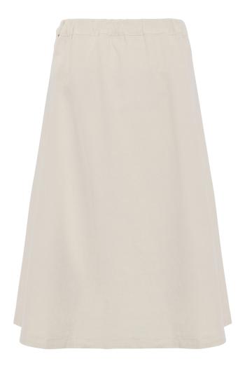 Carta cotton twill midi skirt in winter white